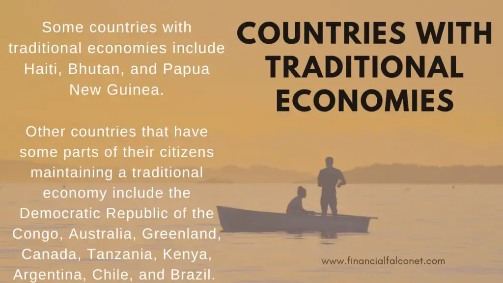 Países con economías tradicionales Países con economías tradicionales