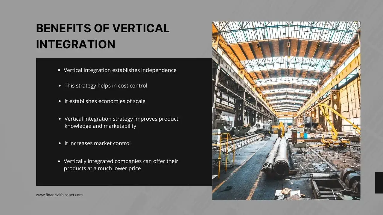 Ventajas de la integración vertical Ventajas de la integración vertical