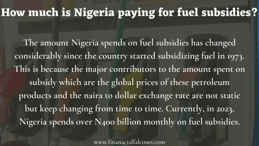 ¿Cuánto paga Nigeria por el subsidio al combustible? ¿Cuánto paga Nigeria por el subsidio al combustible?