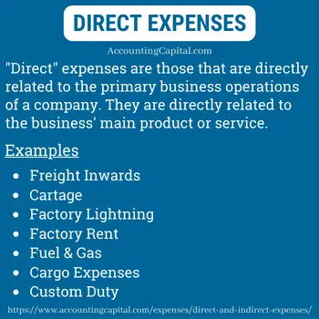 ¿Qué son los gastos directos e indirectos?