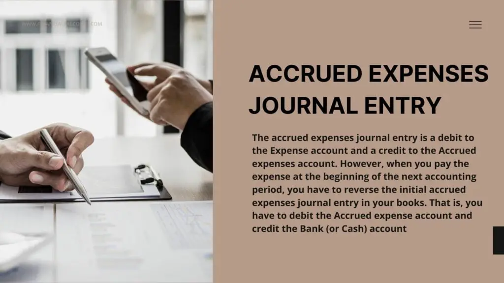 Asiento de diario para gastos acumulados y ejemplos