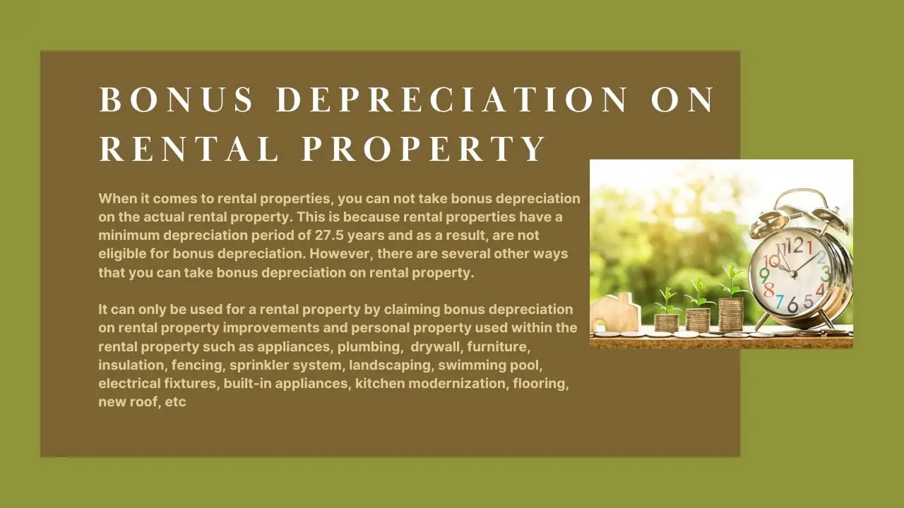 Bonificación de depreciación para propiedades en alquiler