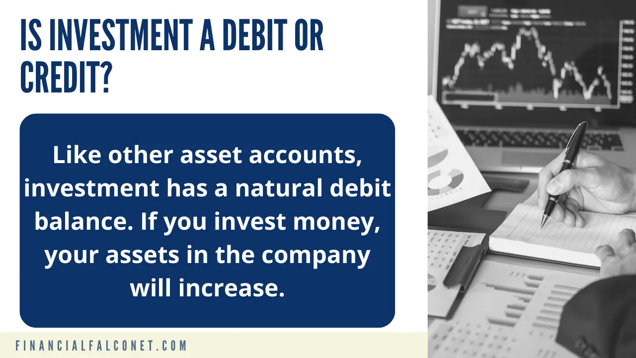¿La inversión es un débito o un crédito?