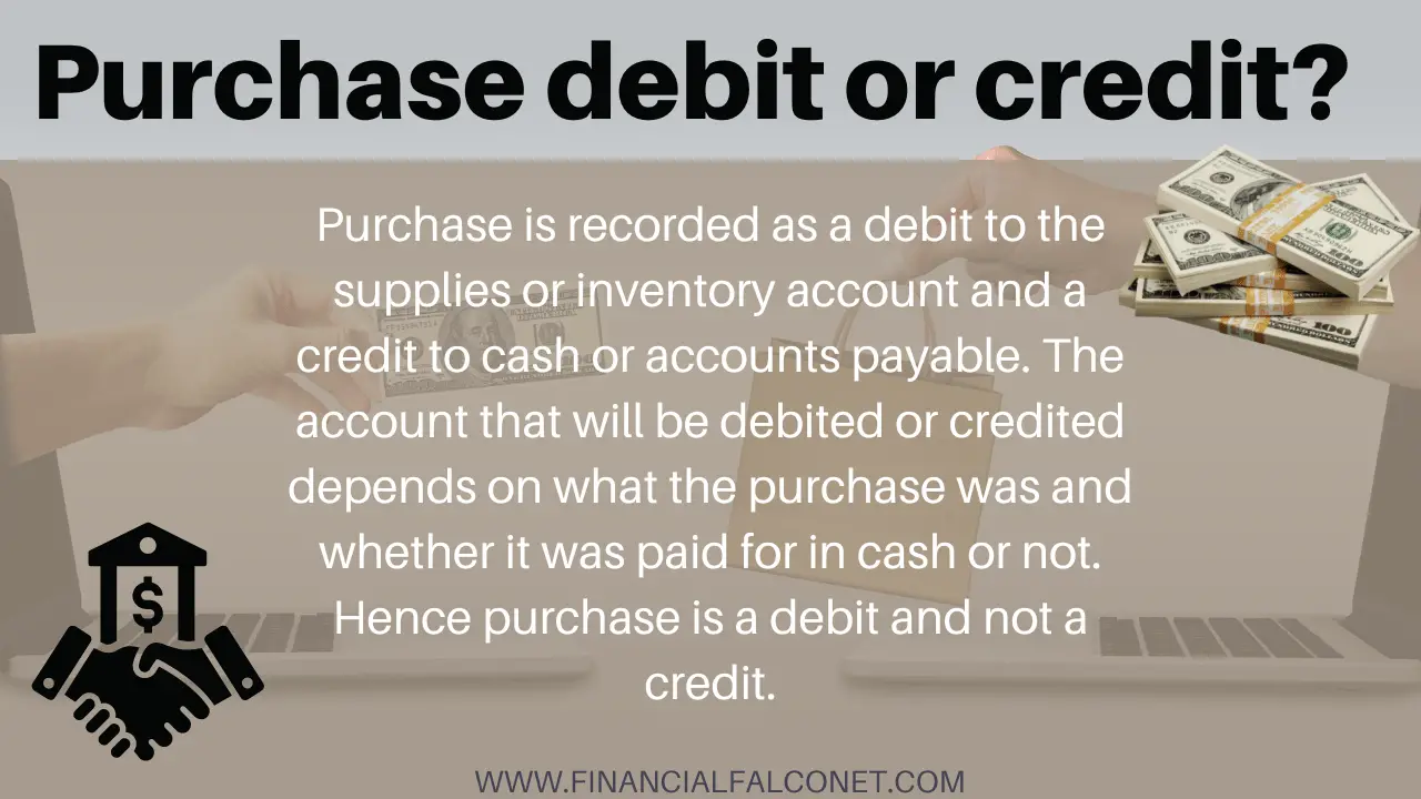 ¿La compra es débito o crédito?