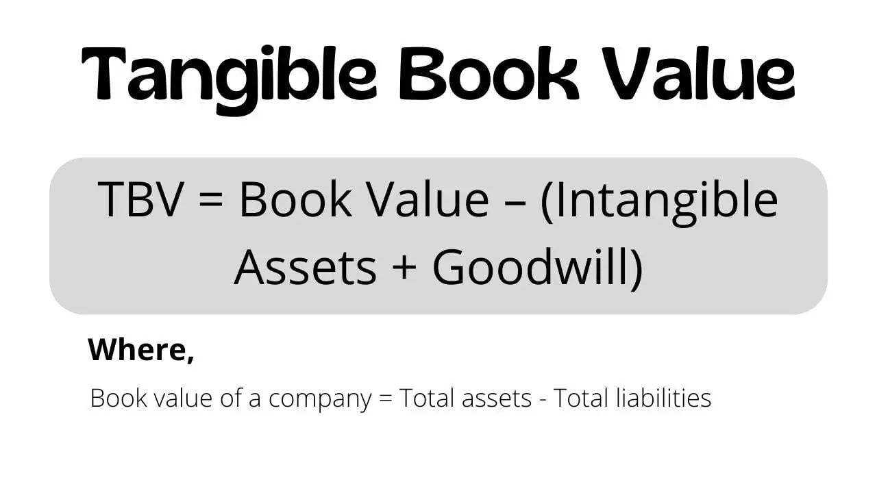 Valor contable tangible: fórmula y cálculo Valor contable tangible: fórmula y cálculo