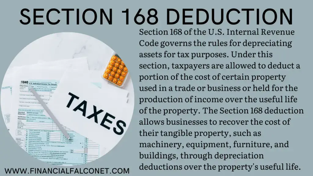 § 168 deducción § 168 deducción