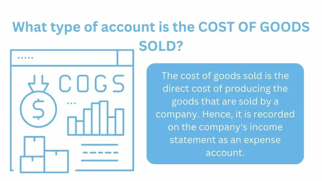 ¿Qué tipo de cuenta es el costo de los bienes vendidos?